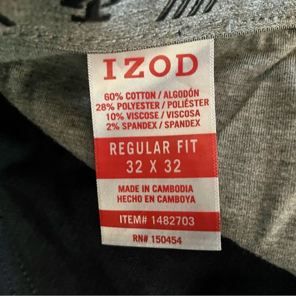 IZOD NWT men’s comfort stretch jeans regular fit 32 x 32 dark blue. - Picture 9 of 9